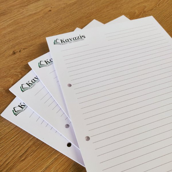 ESSENTIALS: Custom Branded Notepads. 💼

Custom corporate stationery for KAVAZIS Audit • Tax • …